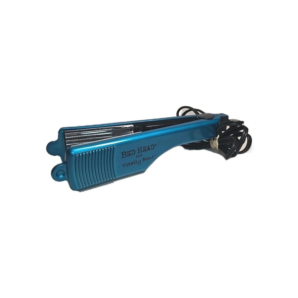 TIGI Bed Head Totally Bent Blue/Teal Chrome Hair Crimper 2-inch Works!